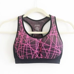 😊4/$20 Jockey Black Pink Sports Bra S